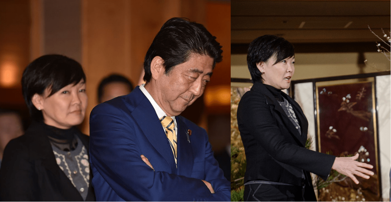设计|安倍夫人穿衣有高级品味，一身厚实的套装，配着丝袜秀纤细双腿