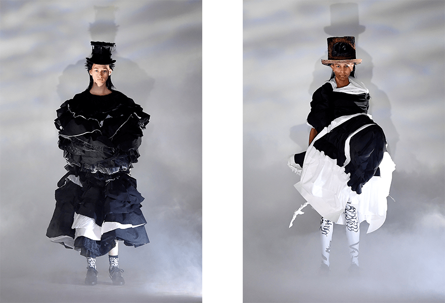 黑色|Comme des Garcons 2021秋冬系列，大量黑色会感到诡异吗？想象力和创造力时髦