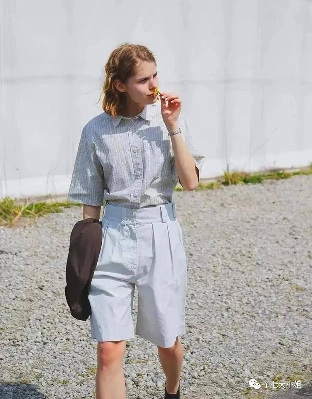 衬衣|衬衣+短裤＝夏季知性又帅气的时髦组合