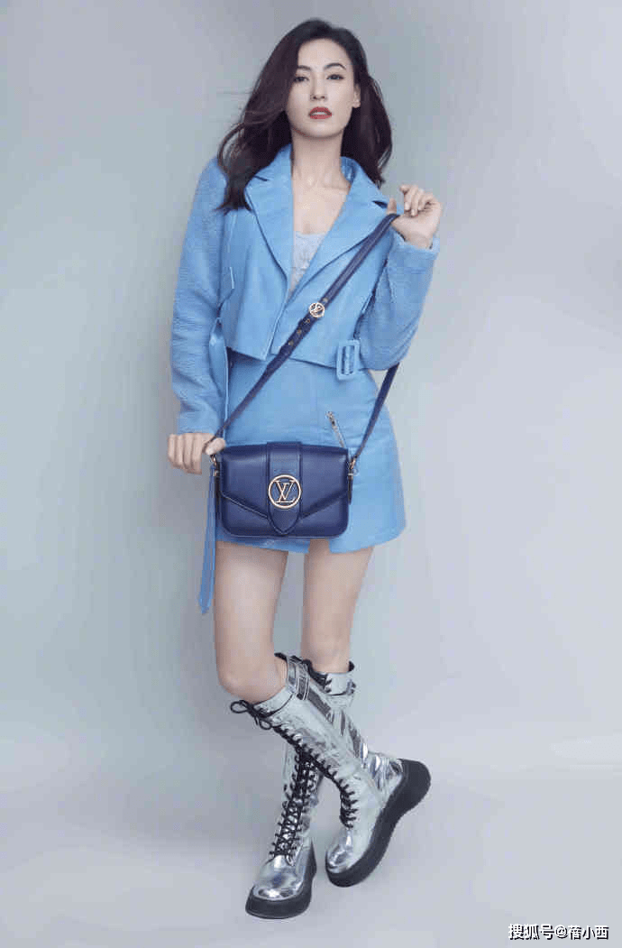 套装|165的张柏芝又成功穿出了175既视感,马甲配阔腿裤,简约又高级