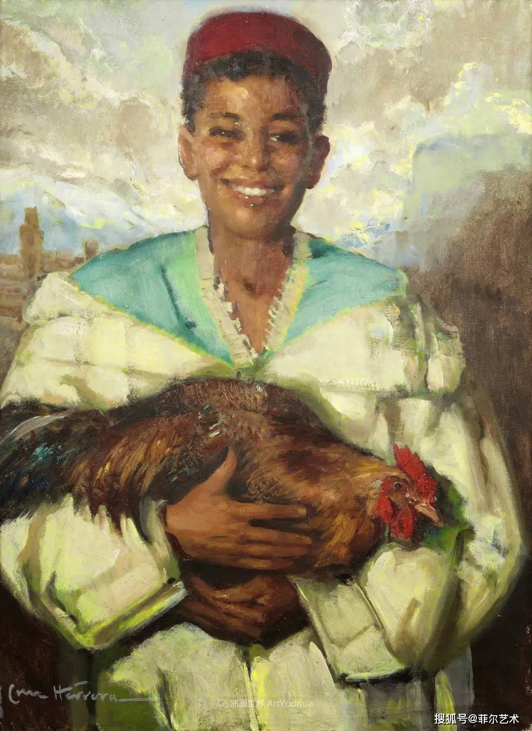 西班牙画家何塞克鲁斯埃雷拉女性人物油画作品欣赏