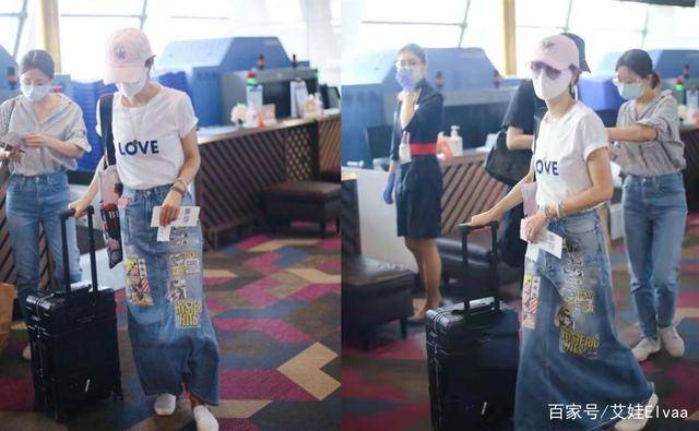 身材|马伊琍这次失手了，穿牛仔半身裙暴露胯宽肚腩，终于知道生娃心酸