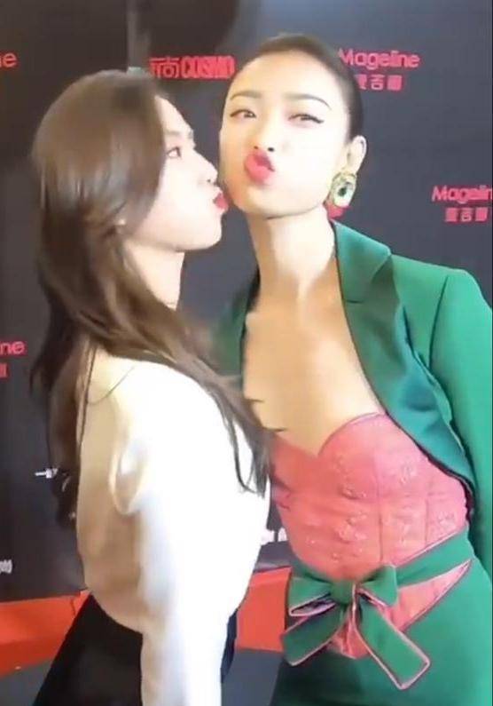 身材|时尚盛典红毯，女星红毯斗艳，倪妮不仅红配绿，还差点亲上刘诗诗