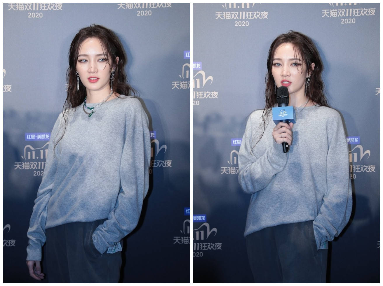 同场|双11造型，吉娜怀孕还是腰精，孟佳王霏霏与新女团同场气质突出