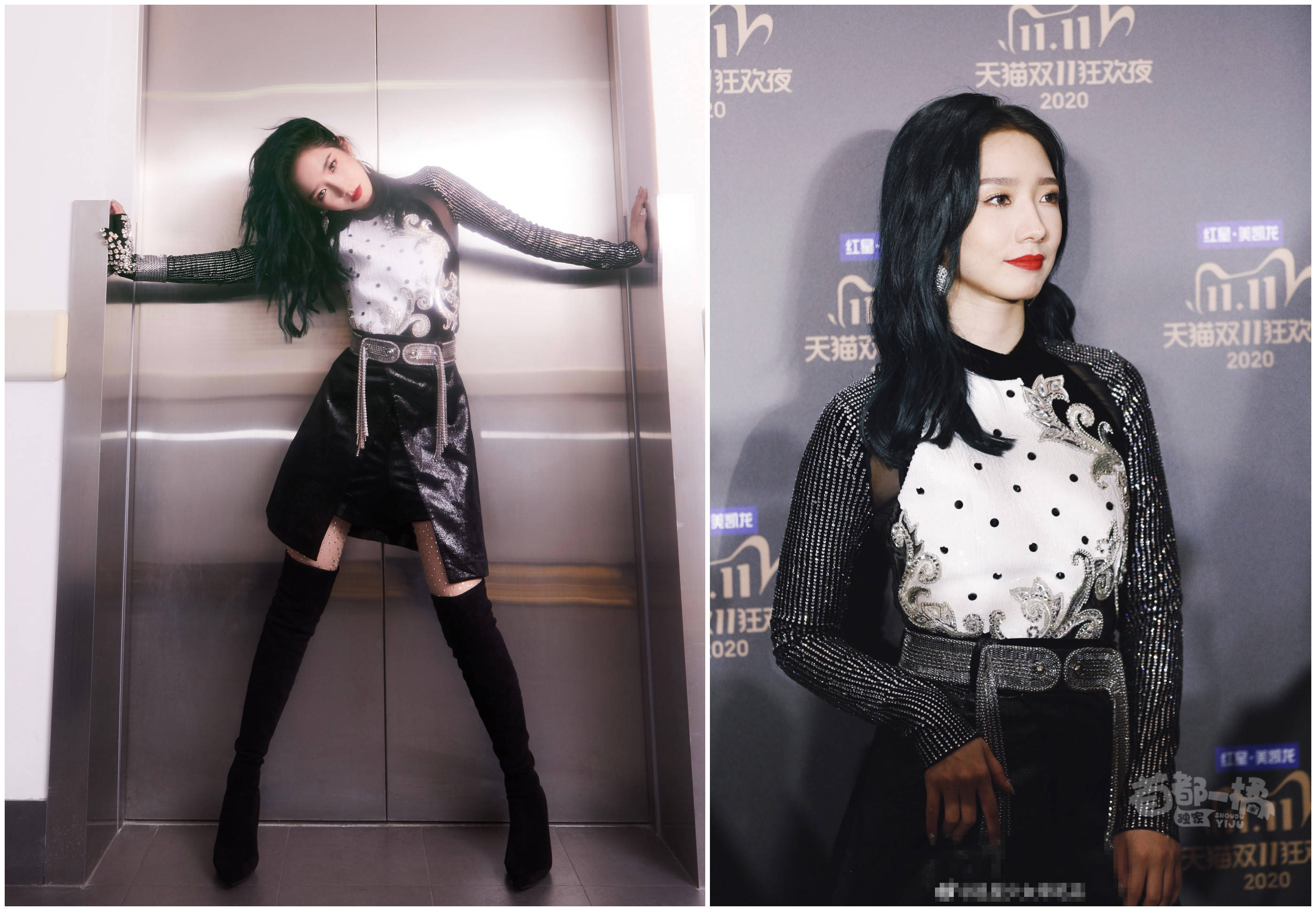 同场|双11造型，吉娜怀孕还是腰精，孟佳王霏霏与新女团同场气质突出