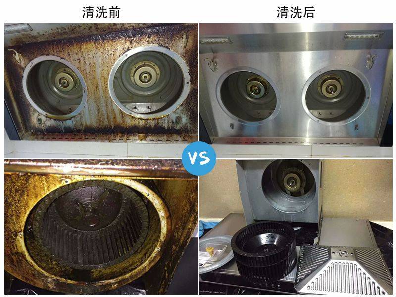 油烟净化器清洗前后图图片