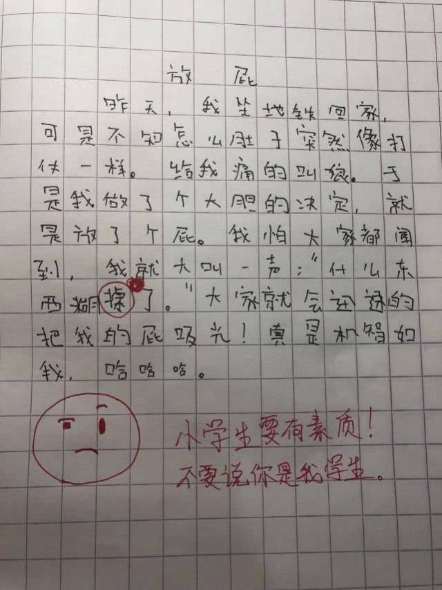 小學生搞笑日記火了思維方式過於獨特老師看後忍不住叫好