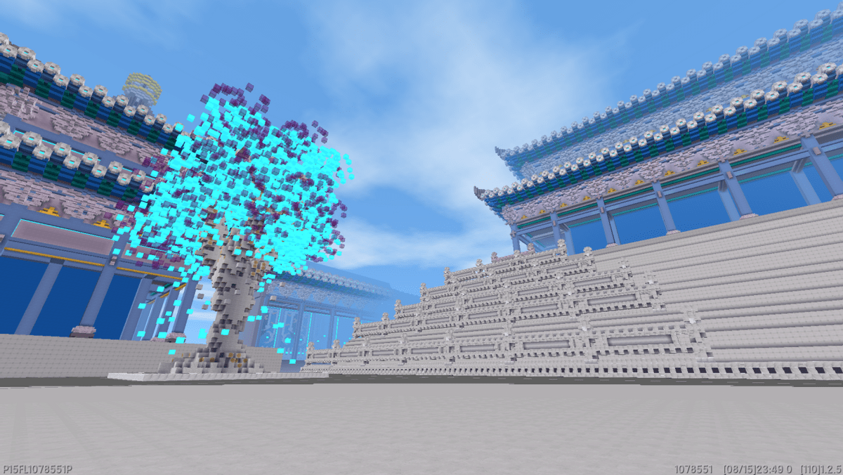 《迷你世界》之玩家自制广寒宫,搭配嫦娥仙子装扮,堪称绝绝子_宫殿