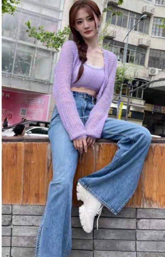 一身|香芋紫有多美？看徐璐穿搭才知道，温柔显身材，时尚慵懒又气质