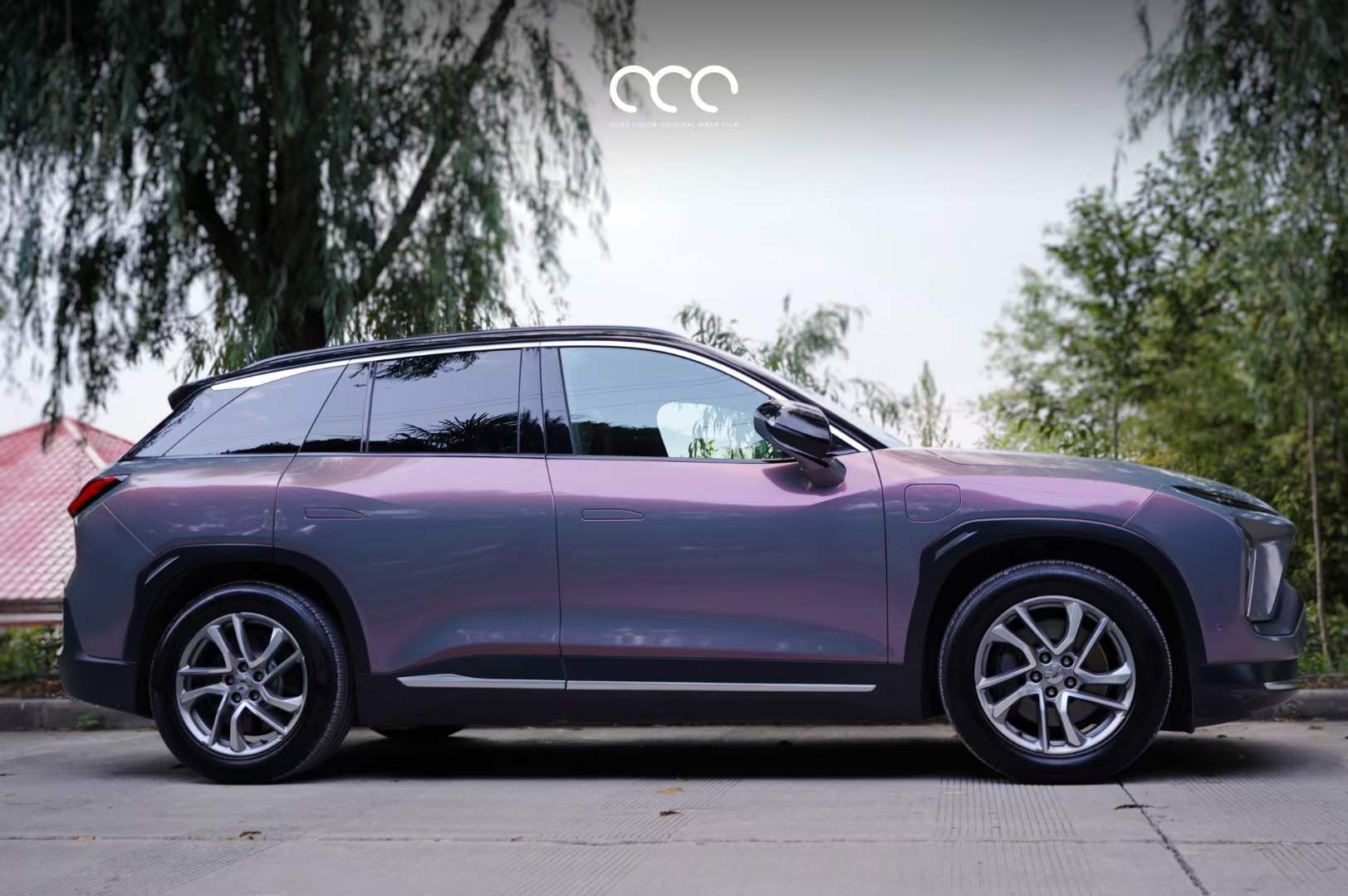 蔚来es6汽车贴膜漫彩改色膜pet星空灰魅影