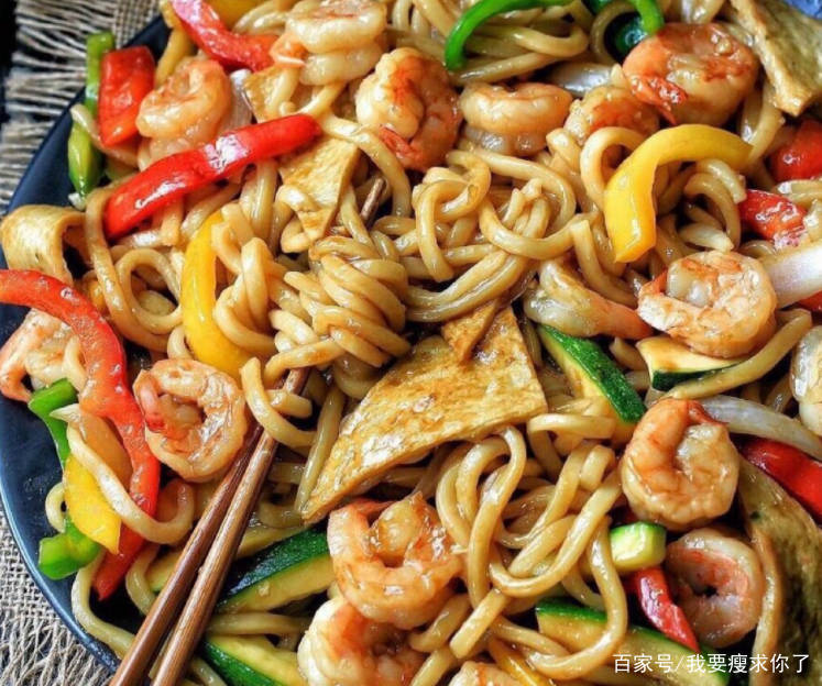 食谱|减脂食谱——包菜虾仁炒面