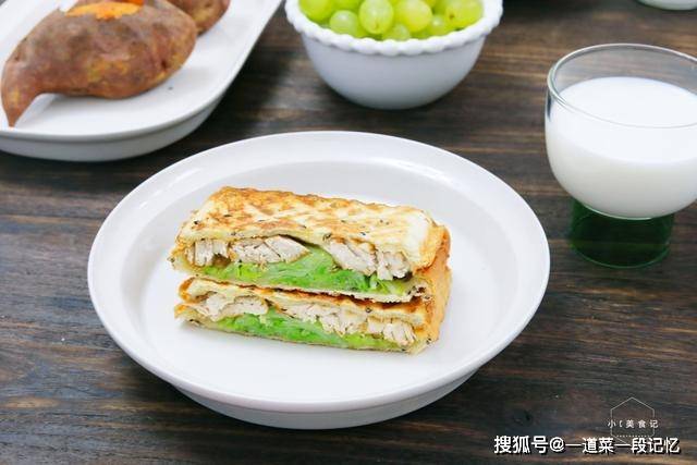 小时候|女儿就喜欢吃三明治，鸡脯肉做三明治，她一吃就喜欢这味道