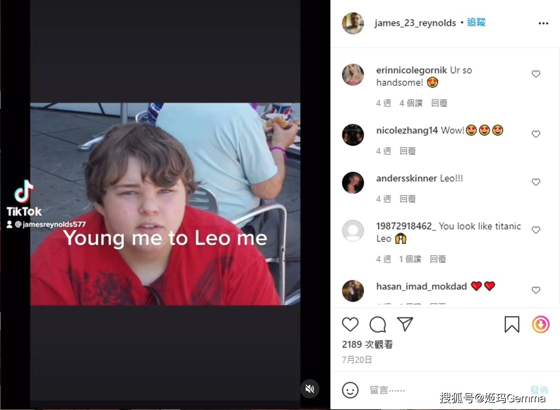 面孔|抖音网红短片获疯传男主角激似肥版里安纳度狄卡比奥瞬间爆红