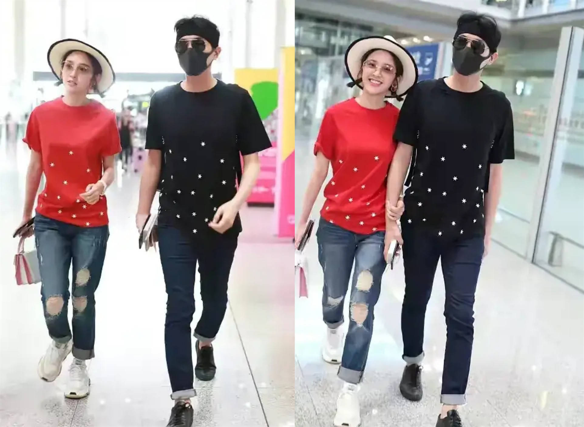 黑色|张若昀多吃点饭吧,这身材比女生都瘦,穿黑T手臂青筋凸起真醒目