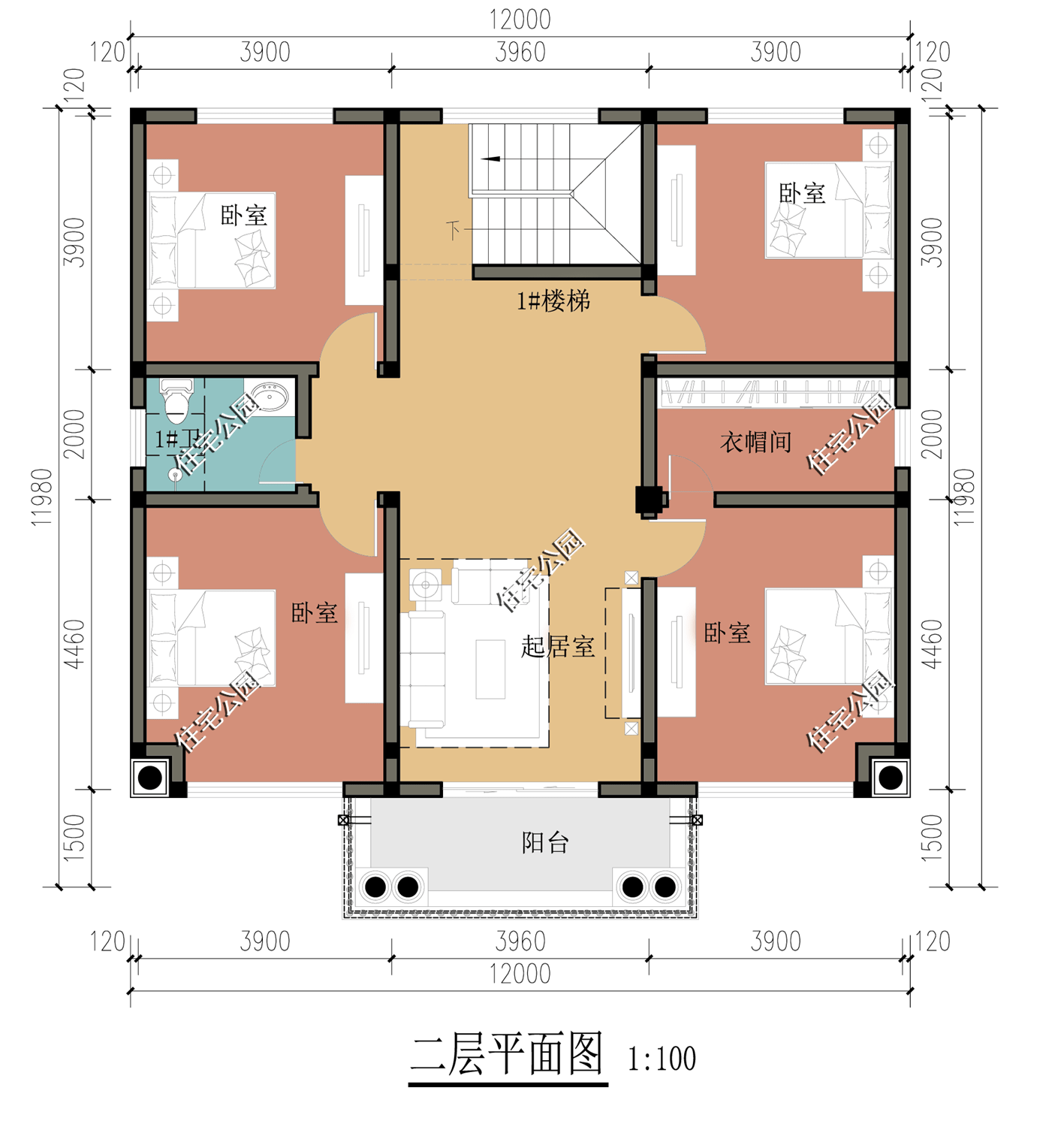 下半年回农村建房,看看这3套二层别墅图纸,每套颜值都很高