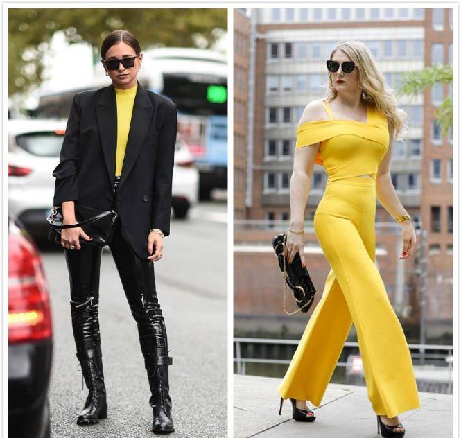 黑色|别再为服装乱搭颜色了，让黑色黄色加以结合，呈现低调又张扬的美