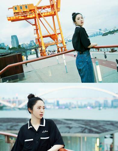 清流|董璇的衣品是娱乐圈中的一股“清流”，衬衫配牛仔裤，却意外时髦