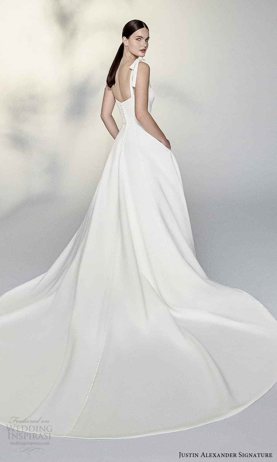 原创justinalexandersignature2022春季婚纱系列精致优雅芭蕾嫁衣