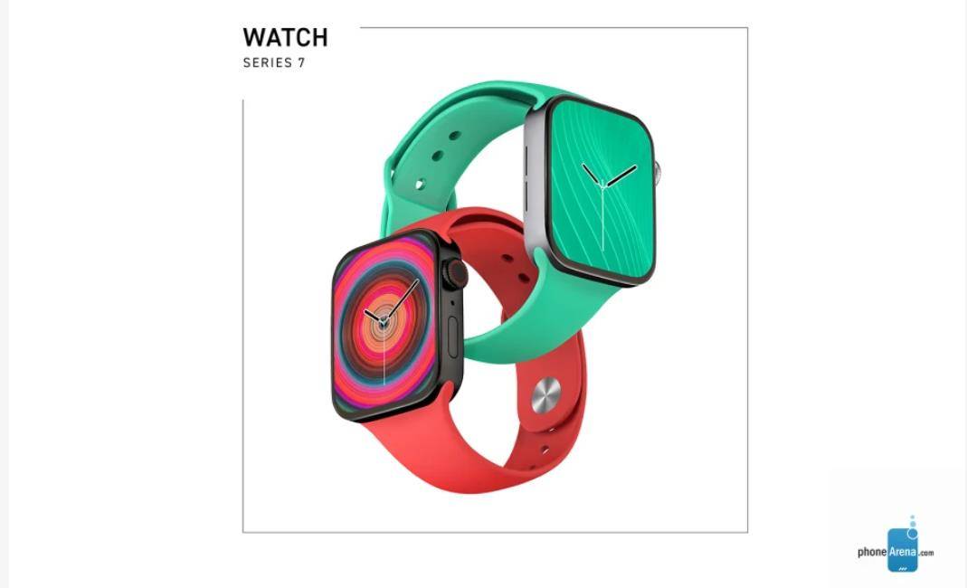 苹果|外媒曝光第七代Apple Watch概念渲染图：屏幕更大、直角边设计