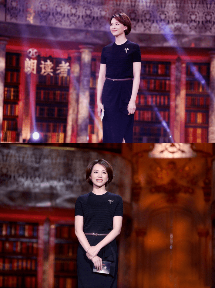 黑衣|没想到董卿也能有“小甜妹”的样子，穿黑衣都年轻，笑起来太可爱