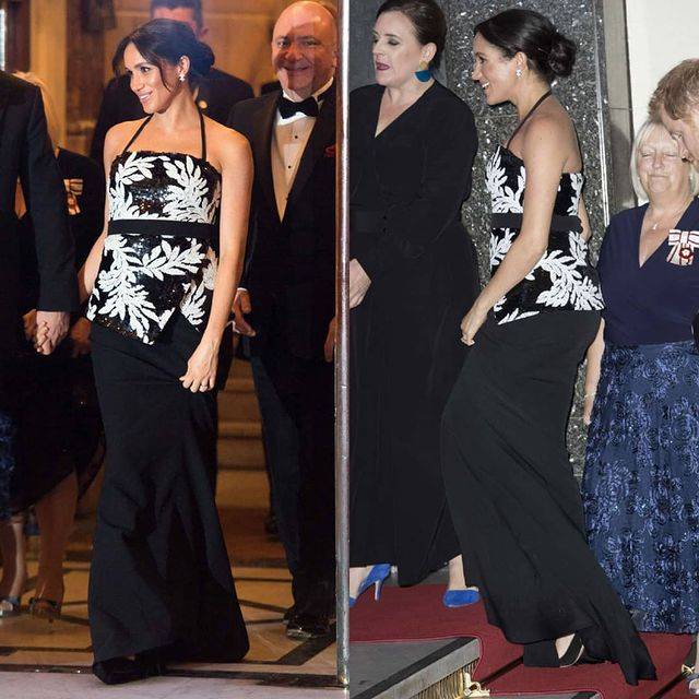 设计|梅根的黑色系穿搭：穿西装干练利落，比不上莱后有贵族气质