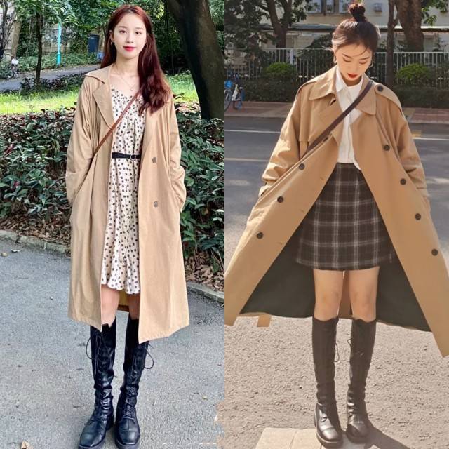 身材|不得不说，小个子穿风衣还是最配“马丁靴”，妥妥的显高显腿长！