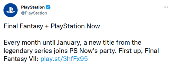 Now|PS Now将追加5款《最终幻想》系列作品 FF7下周上线