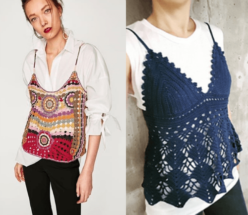 吊带|「Fashion Trend」时尚达人们爱穿的复古钩针风格
