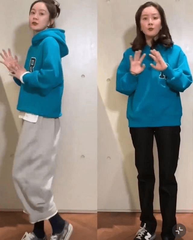 卫衣|左小青强行扮嫩，绑麻花辫配粉卫衣却跑出“大妈味”，全靠气质撑