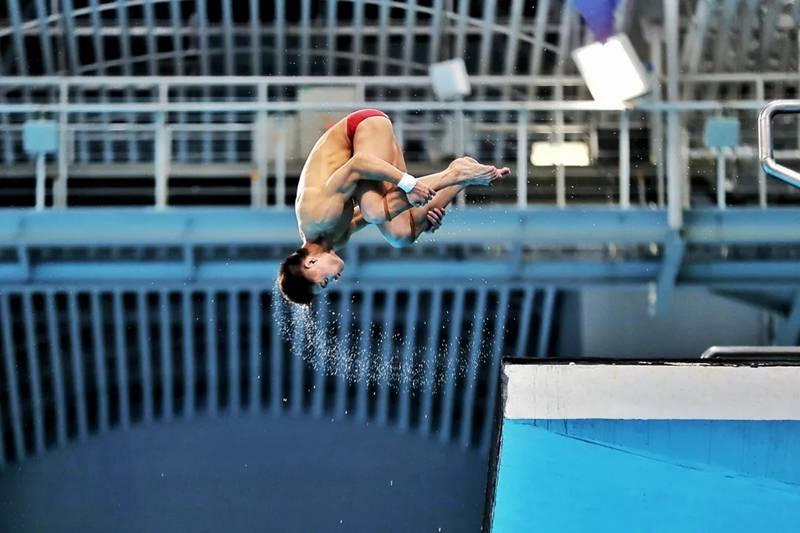 全运陕光点丨十四运会跳水成年组男子团体赛举行