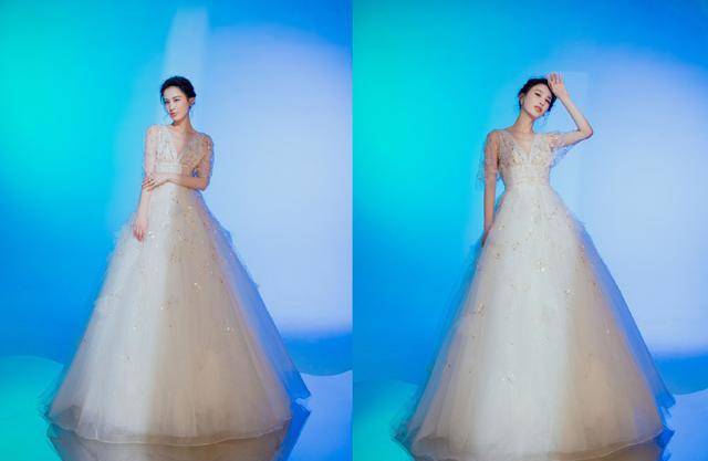 黄圣依|黄圣依很有贵妇气质，穿亮片长裙优雅高贵，这身材看着不像生过娃