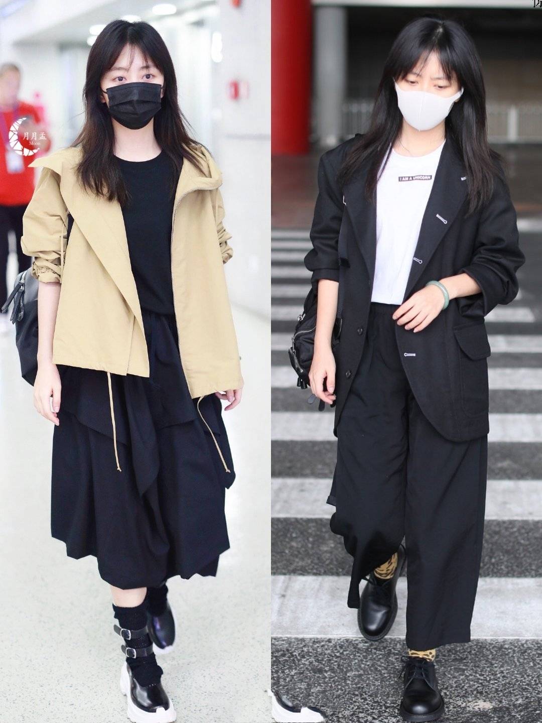 卫衣|谭松韵的穿搭永远都显嫩，内到打底外到棉服，目之所及全是记忆点