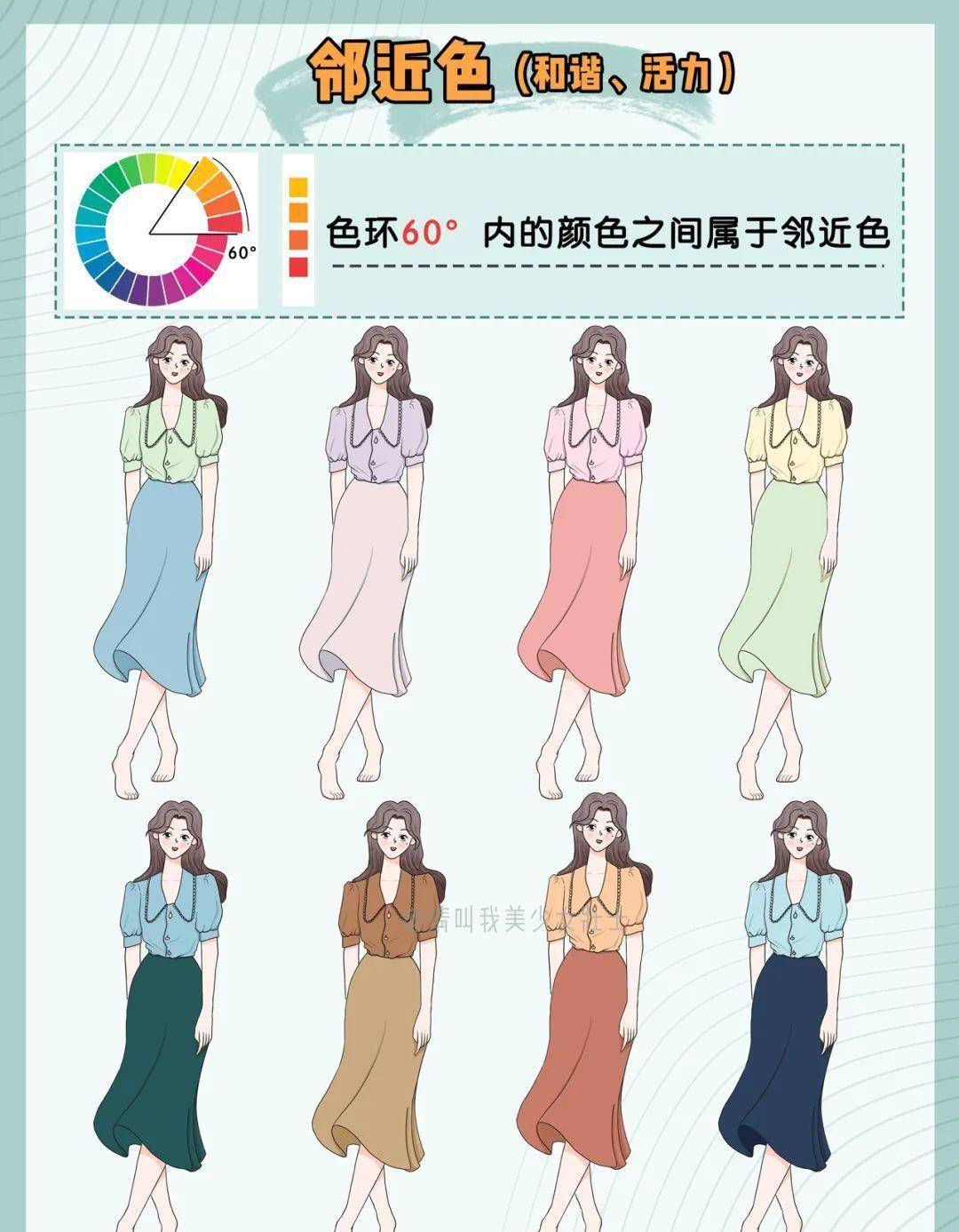 对比色|黑白灰穿腻了？今秋彩色穿搭要火，回头率100%