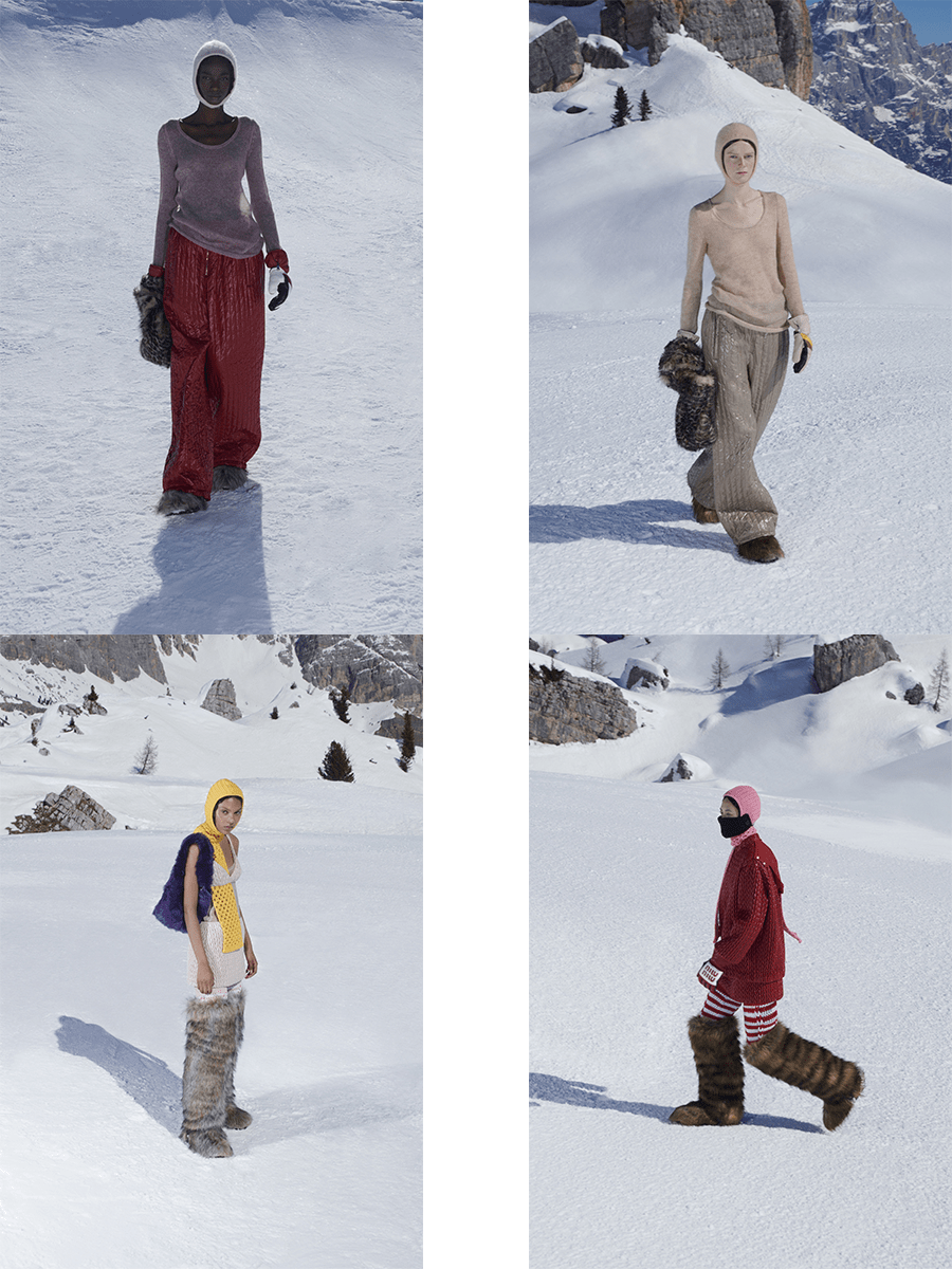 对比|Miu Miu 2021秋冬,臃肿滑雪服温暖,还可以兼顾时尚吗?