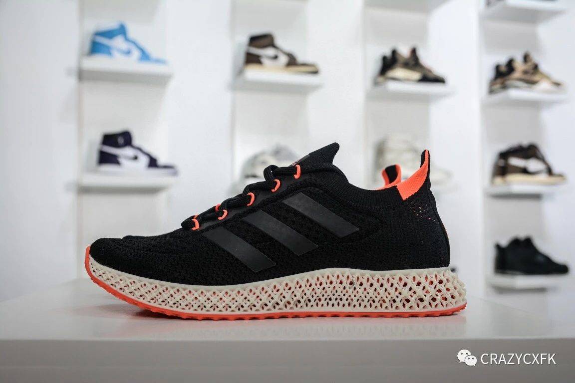 Solar|阿迪达斯 Adidas Alphaedge 4D FWD Black Solar Red 反光针织呼吸面运动跑鞋