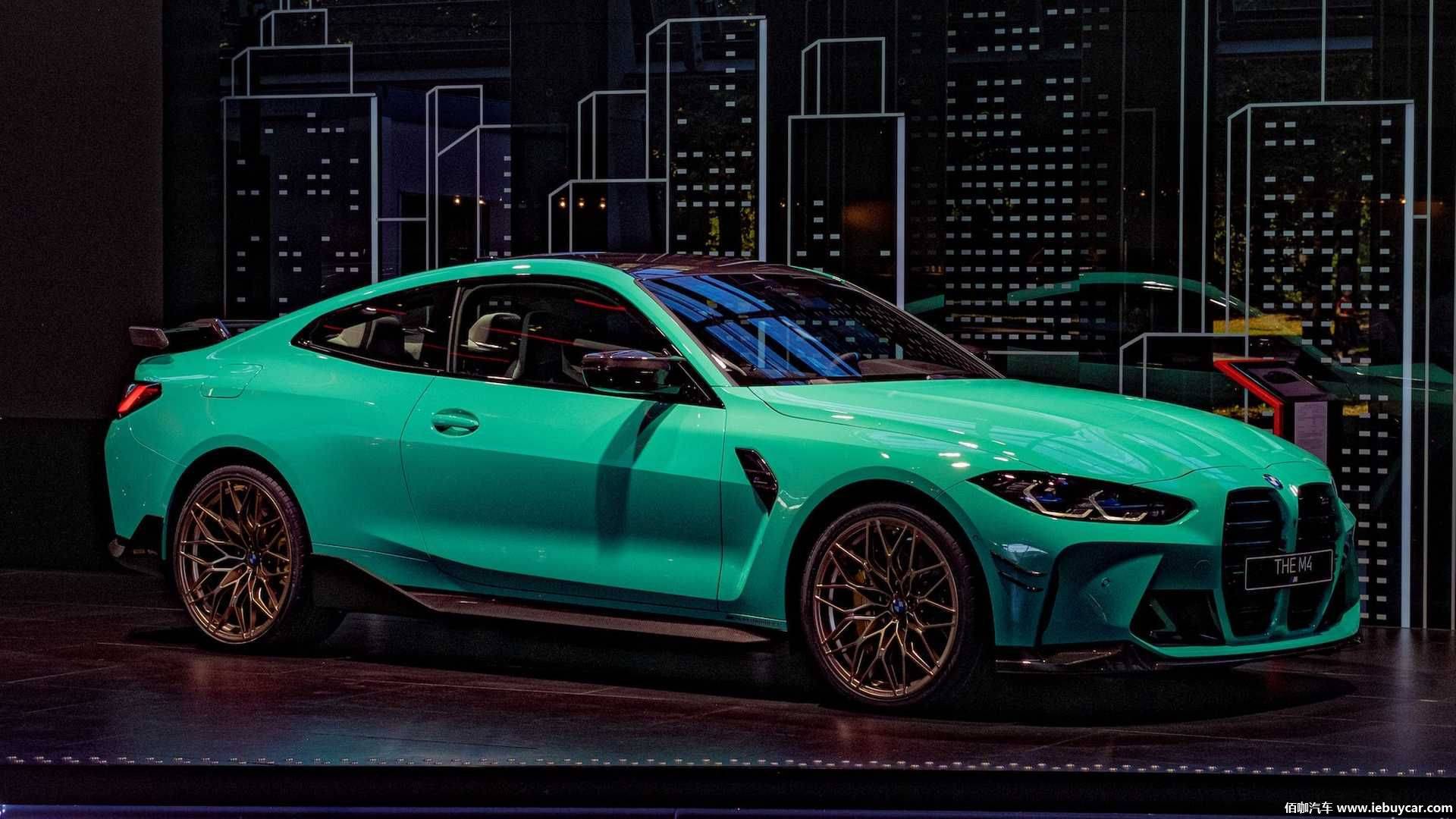 全新宝马m4薄荷绿实车曝光配备大量碳纤材质 Mpp套件原厂改装件 新车