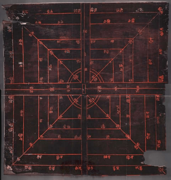 战国古墓惊现神秘漆木棋盘，神秘字符星罗密布，或象征天圆地方？_手机