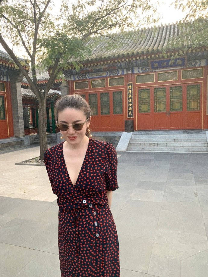 配饰|段奕宏日籍妻子晒美照，穿深V裙减龄又时尚，“发际线”更惹人羡