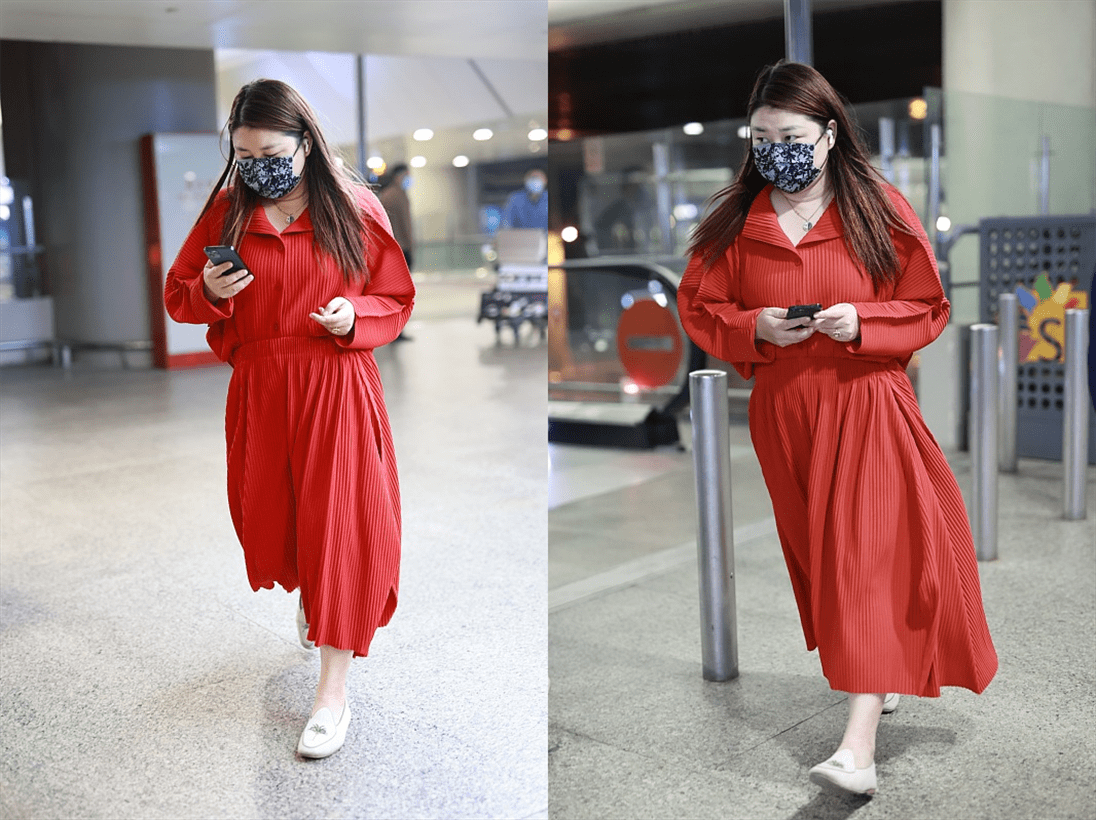 身材|虽然杨天真没有一张高级脸,也没有纤细的身材,可穿长裙就是好看