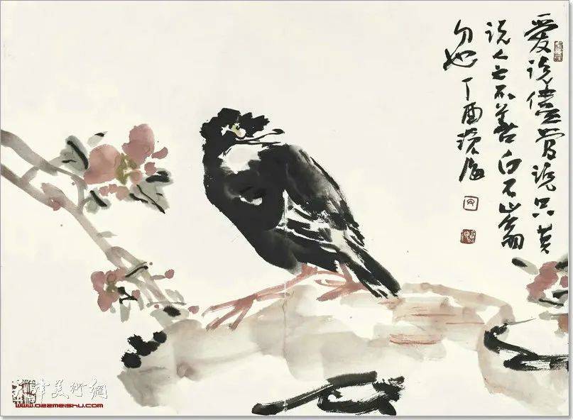 尹沧海教授八哥作品欣赏 融历代名家的绘画语言于一体