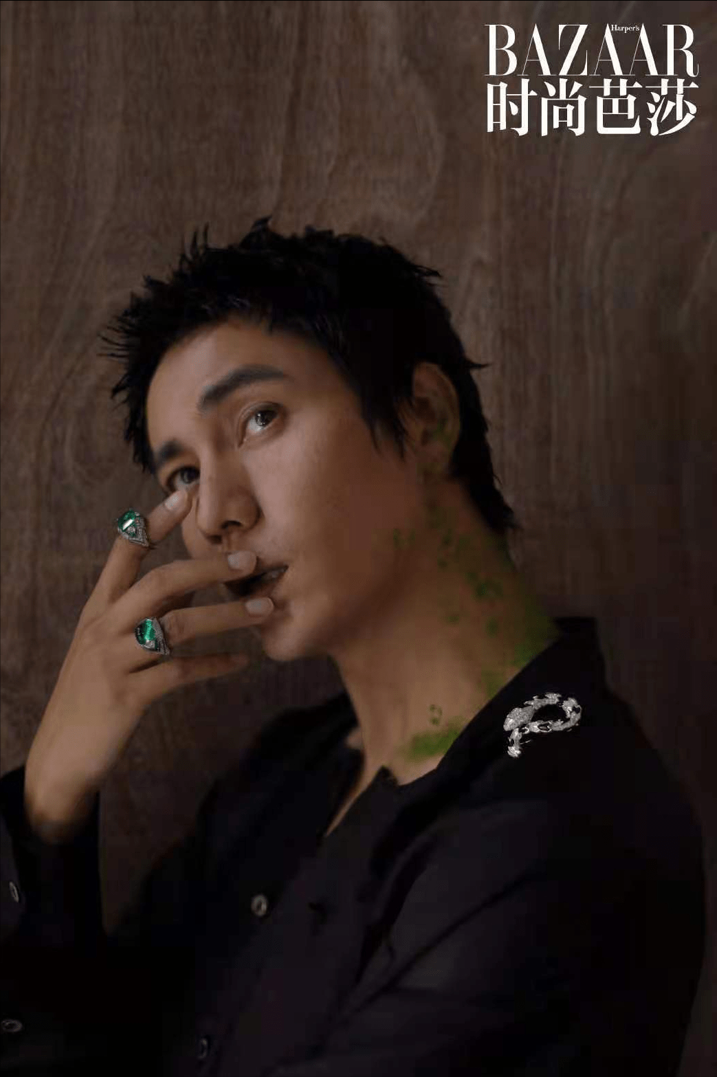 黑色|陈坤李冰冰黑色造型大片登时尚芭莎封面，攻气满满