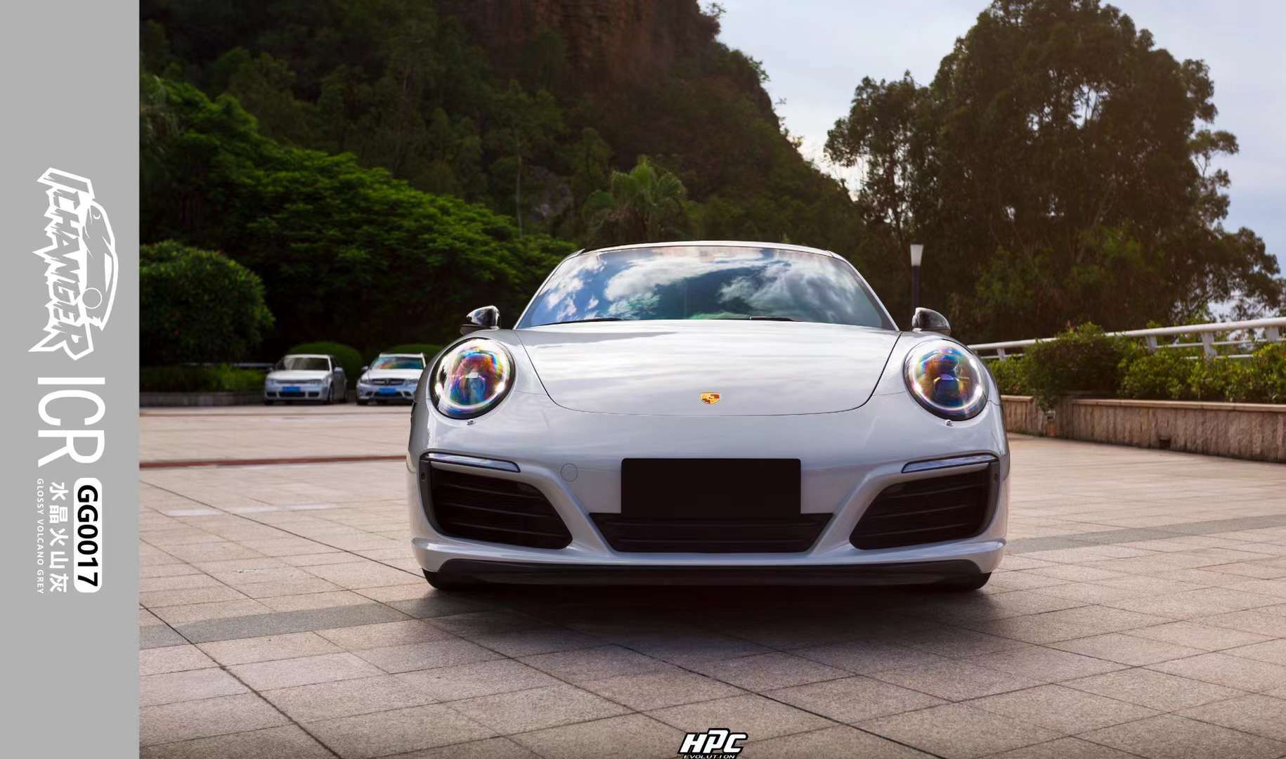 保时捷卡雷拉汽车贴膜ichanger(icr)改变者改色膜水晶火山灰