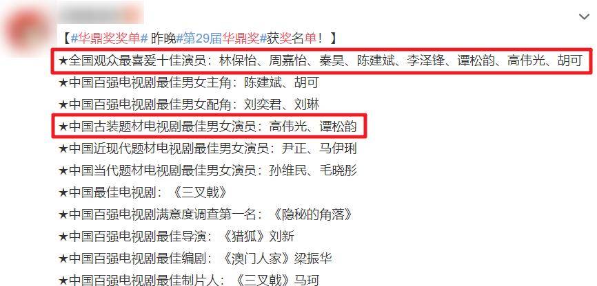 成功|华鼎奖最佳古装女演员：李沁遗憾落选，获奖者让人满意！