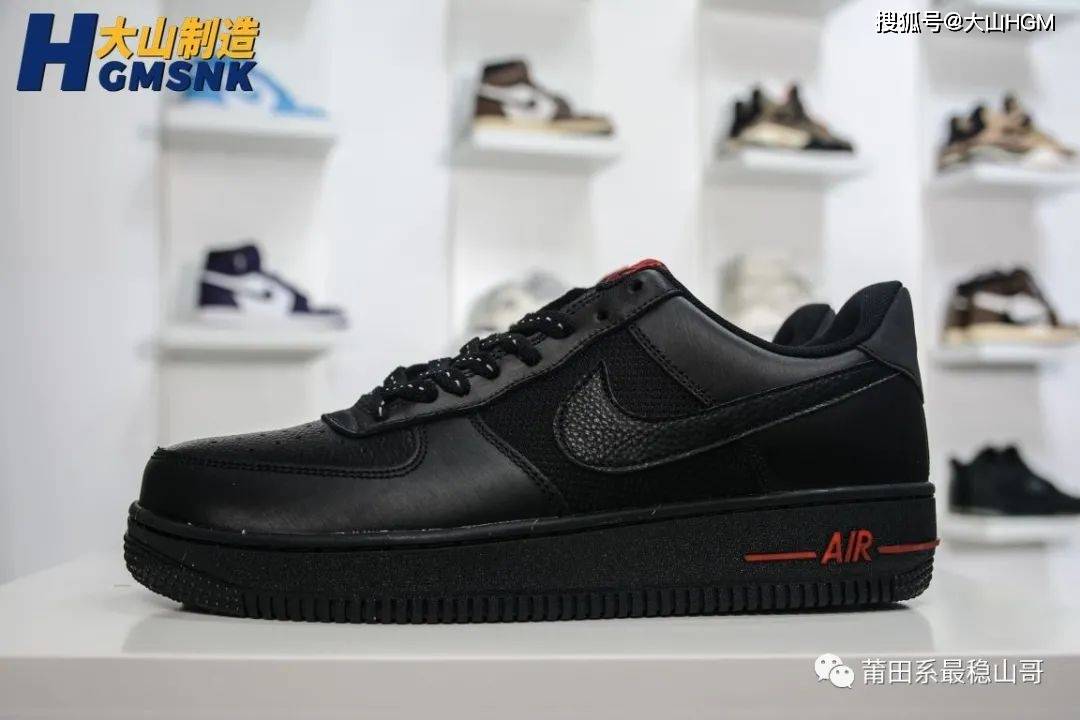 色调|?【大山制造】耐克Nike Air Force 1 Low 使空军一号黑红色色调 DO6389-001