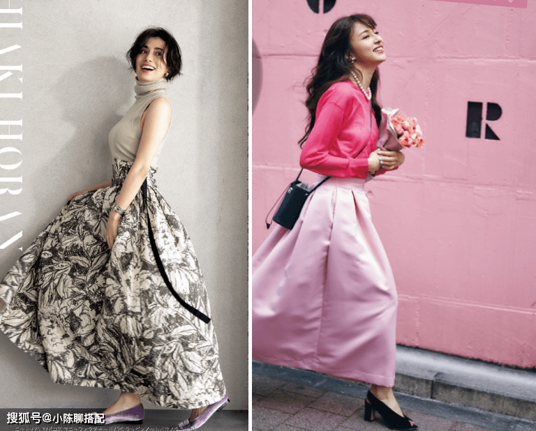 鱼尾 穿过膝裙你真的选对上衣了吗？气质女人这样穿，时髦还优雅