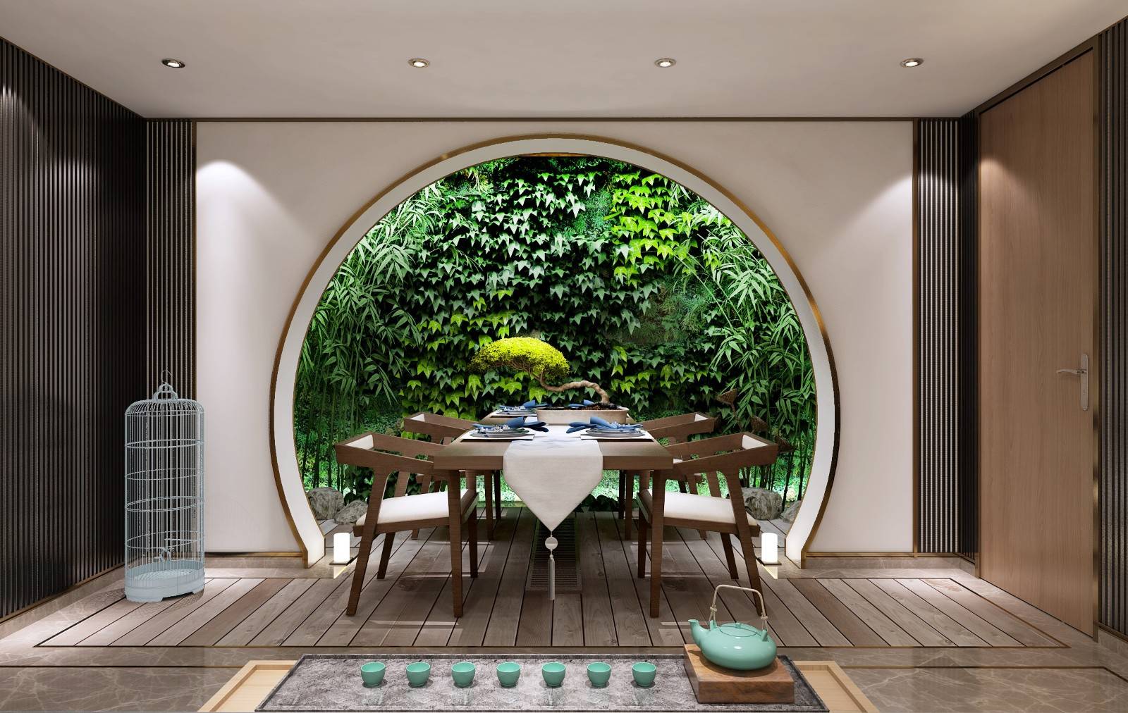 新中式家装风格古典园林控必看的设计案例