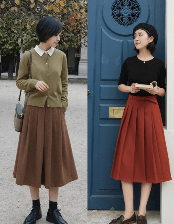 下半身 初秋搭配卫衣不如选针织衫，这两种搭配方式，简单实用还洋气