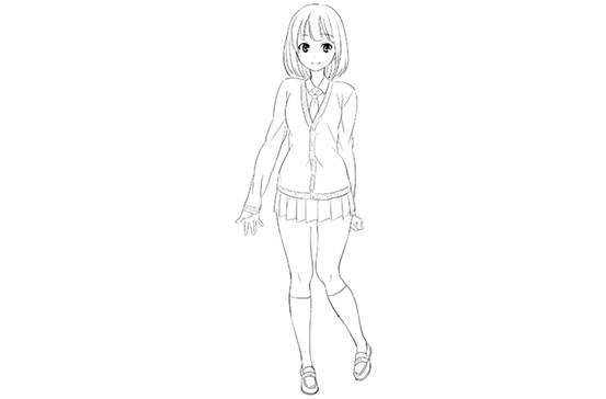 画法 各类高中生制服的绘画方法