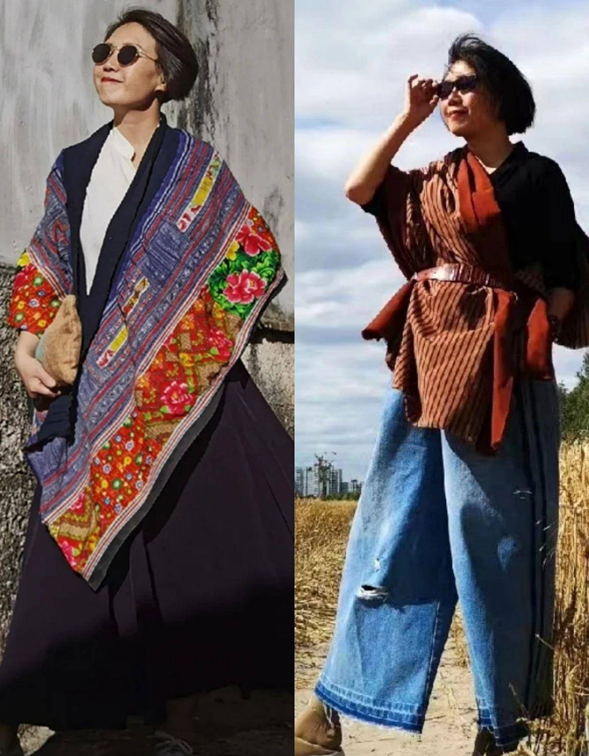 本白色 懂得打扮比身材好重要，瞧这位微胖大妈的着装，年过半百依旧迷人