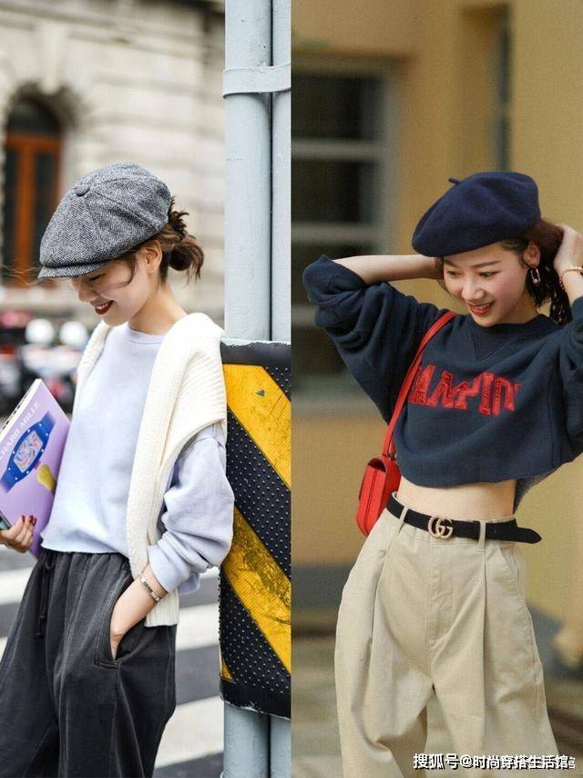 卫衣 卫衣下面别总配牛仔裤，今年流行这样穿，时髦耐看又大方